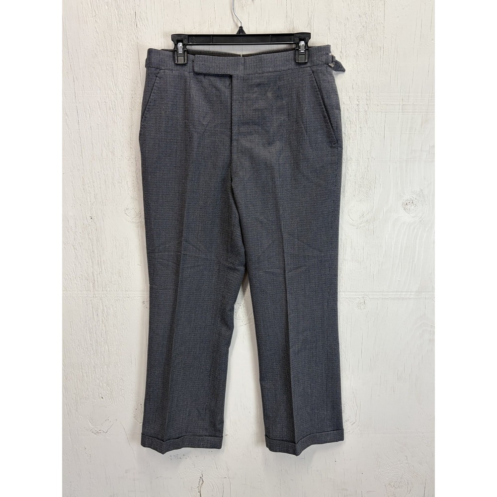 Oxxford Clothes Pants Mens Size 32x28 Wool Cinch Waist Adjustable Vintage Gray